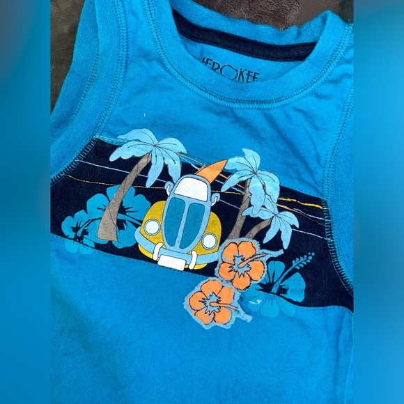 Cherokee | blue graphic tank | size 2 - Picture 3 of 5